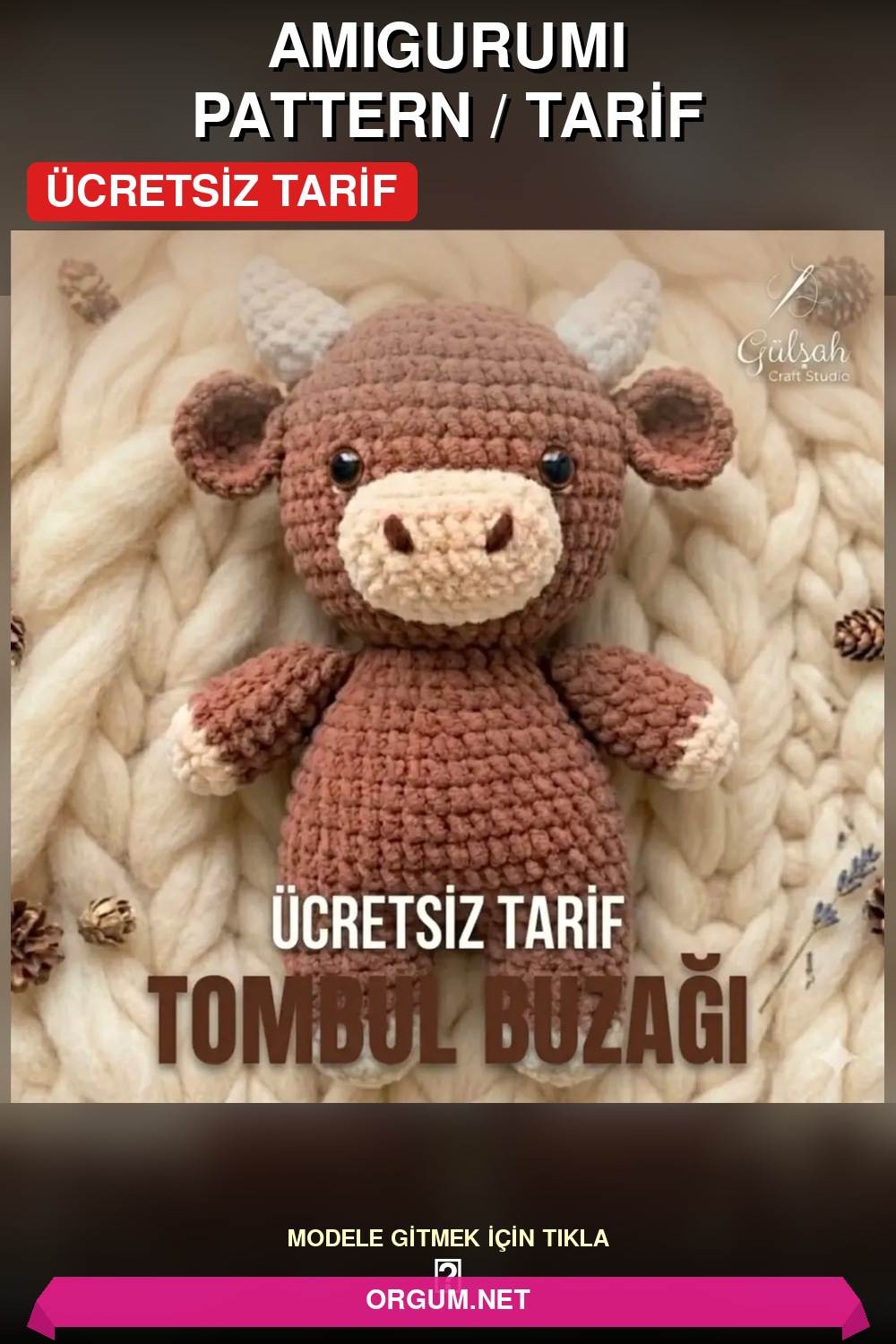 İnek Amigurumi Yapılışı - Ücretsiz Türkçe Tığ İşi Tarifi 5 İnek Amigurumi Amigurumi Tarifi Pin