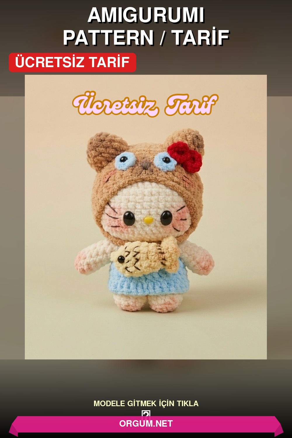Kapüşonlu Ve Balıklı Amigurumi Kız Bebek Yapılışı - Ücretsiz Tarif 5 Kapüşonlu Ve Balıklı Amigurumi Kız Bebek Amigurumi Tarifi Pin