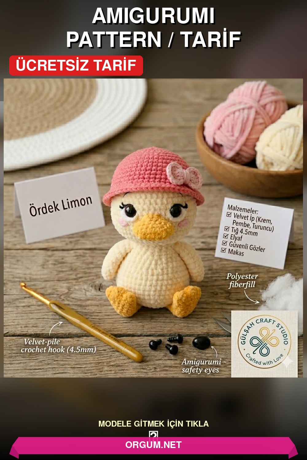 Limon Şapkalı Civciv Amigurumi Amigurumi Tarifi Pin
