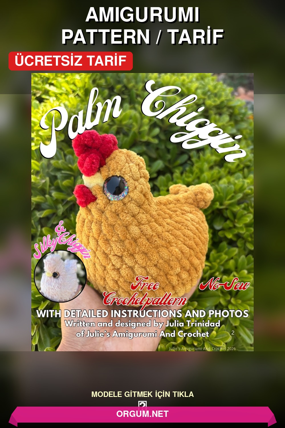 Avuç İçi Civciv (Palm Chiggin) Amigurumi Tarifi Pin