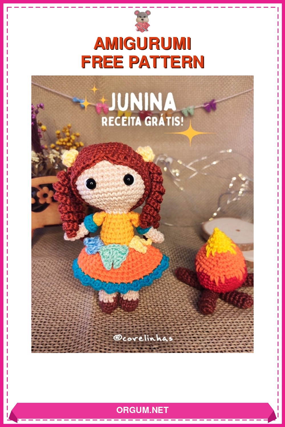 Junina Bebeği (Festa Junina Kızı) Amigurumi Tarifi Pin