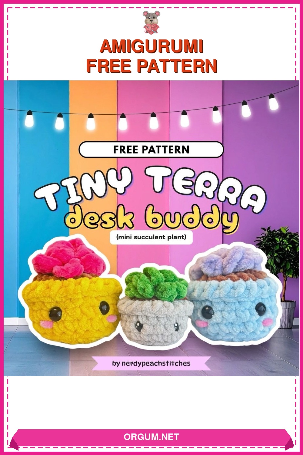 Tiny Terra Mini Saksı Bitkisi (Masa Dostu) Amigurumi Amigurumi Tarifi Pin