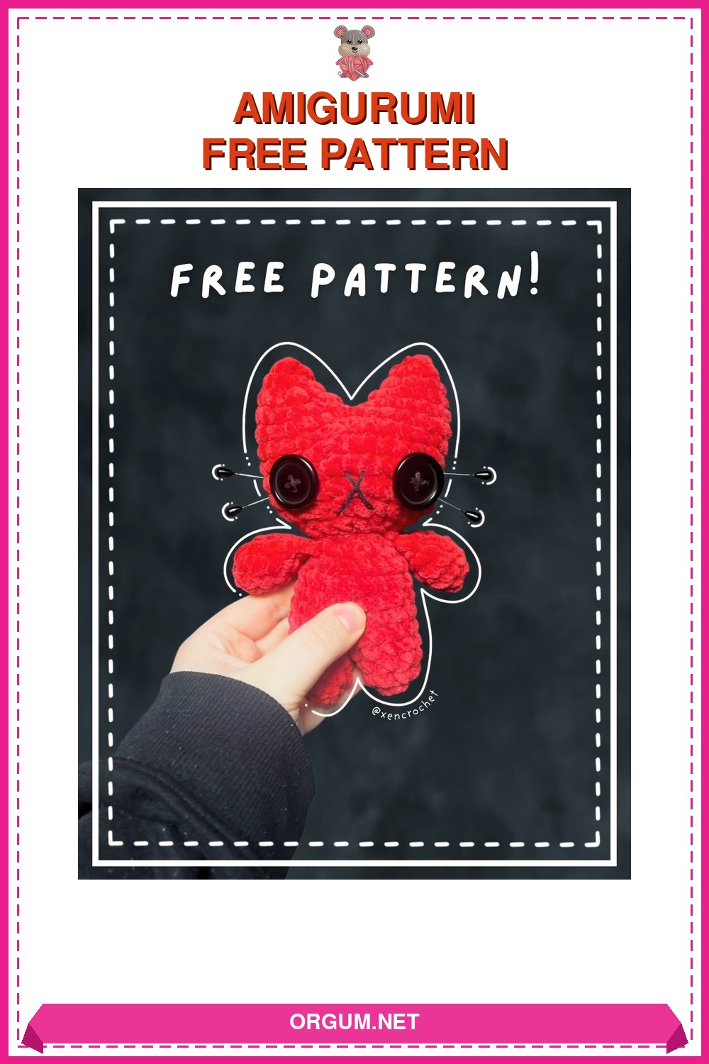 Edgy Emo Kedi (Edgy Emo Cat) Amigurumi Tarifi Pin
