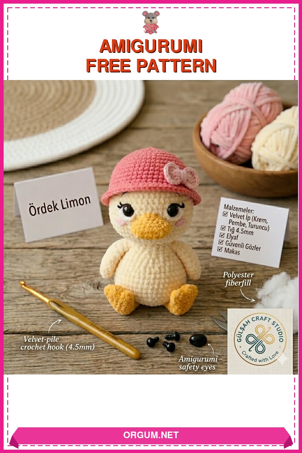 Limon Şapkalı Civciv Amigurumi Amigurumi Tarifi Pin