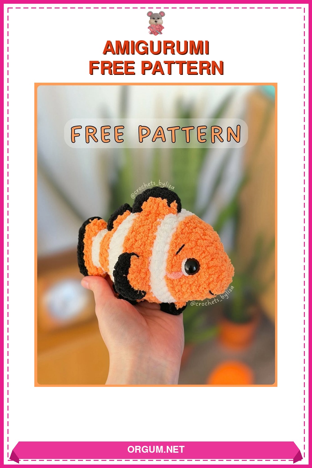 Palyaço Balık Amigurumi Amigurumi Tarifi Pin