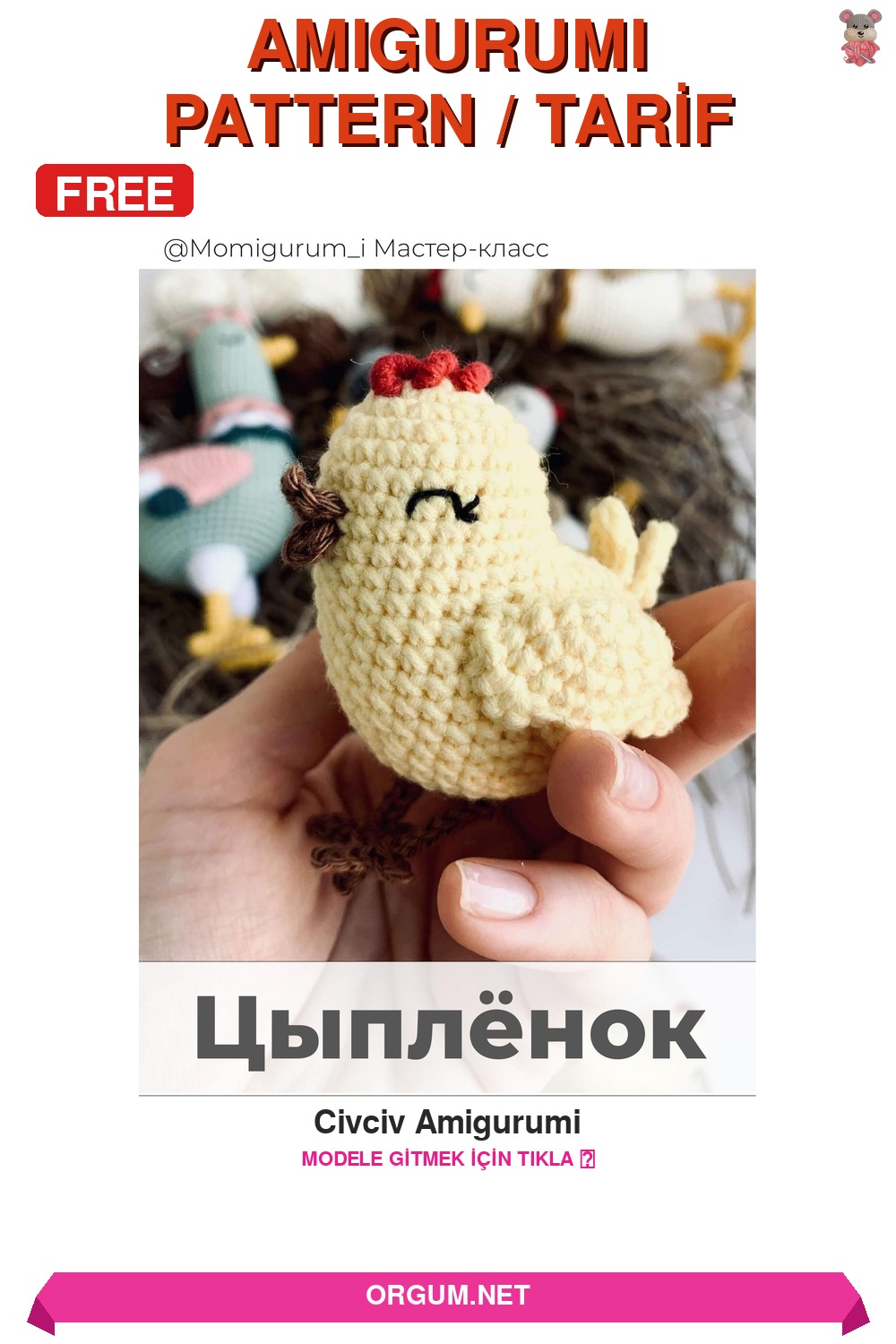 Civciv Amigurumi Amigurumi Tarifi Pin
