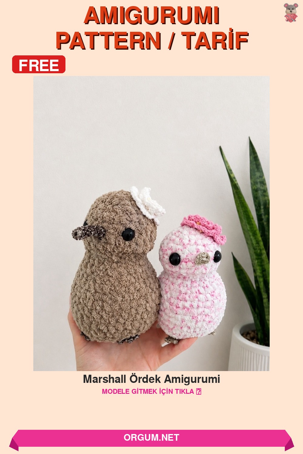 Marshall Ördek Amigurumi Tarifi - Ücretsiz Örgü Deseni 7 Marshall Ördek Amigurumi Amigurumi Tarifi Pin
