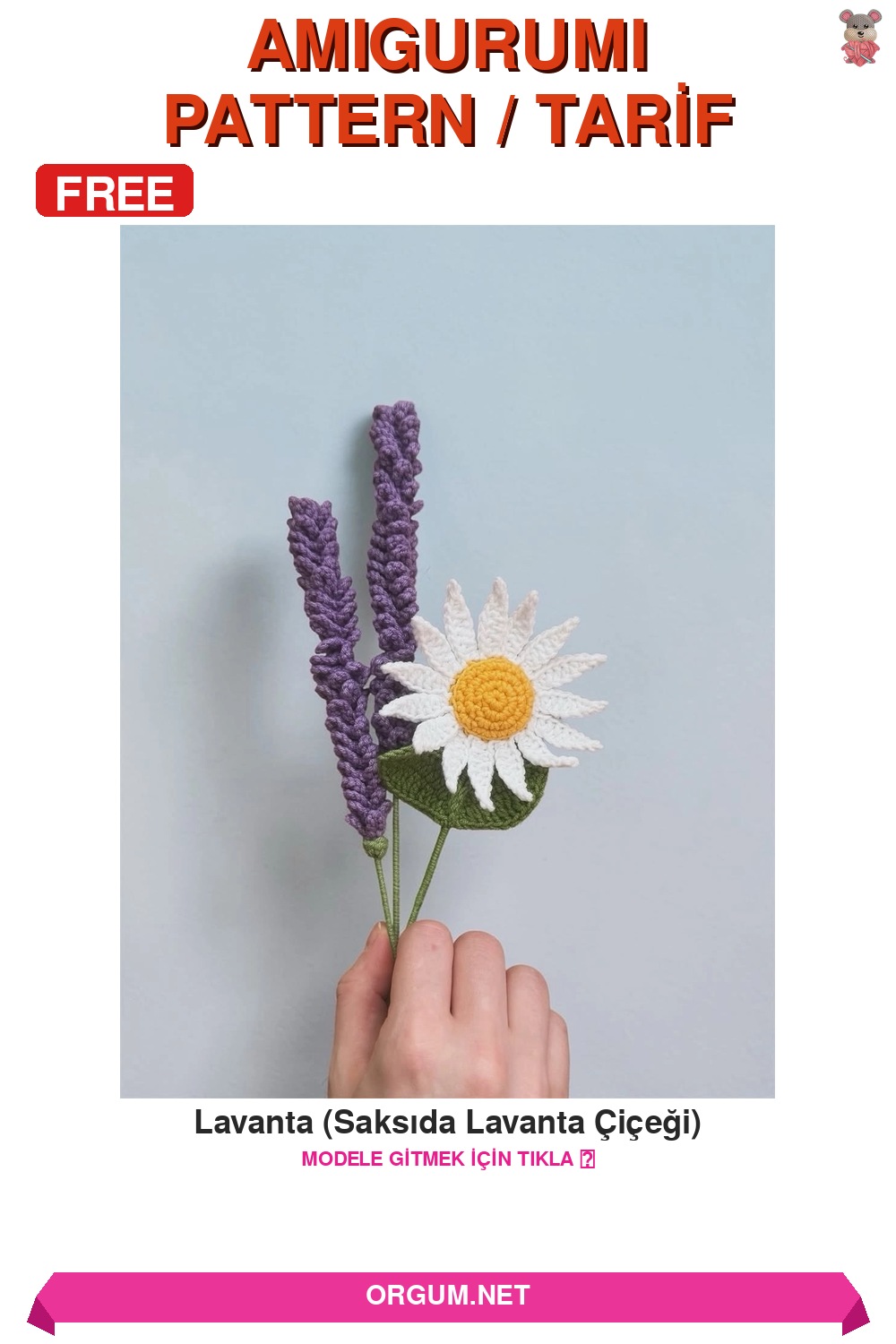 Lavanta (Saksıda Lavanta Çiçeği) Amigurumi Tarifi Pin