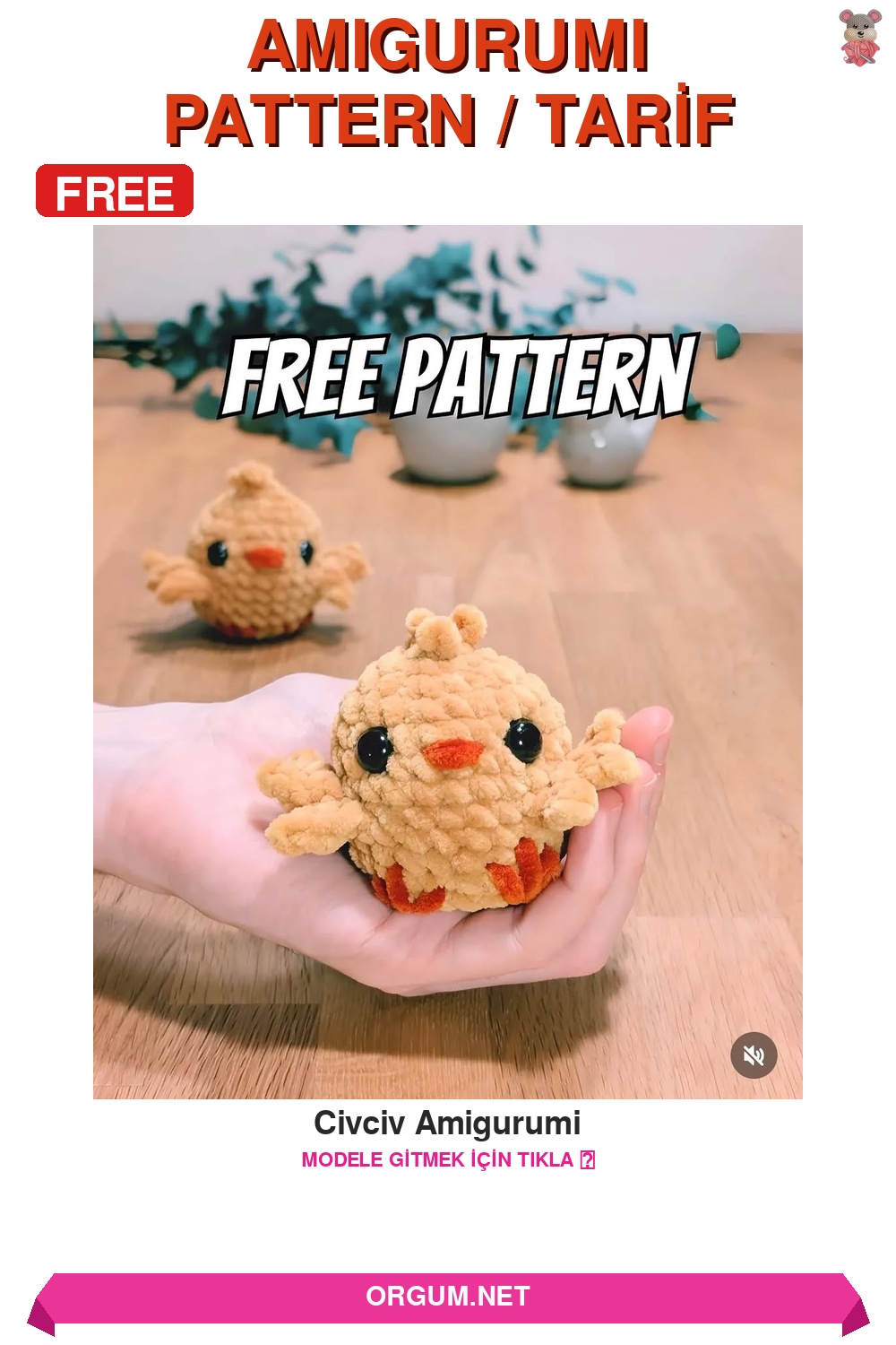 Civciv Amigurumi Amigurumi Tarifi Pin