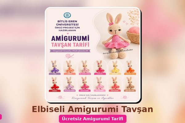 Elbiseli Amigurumi Tavşan Tarifi - Ücretsiz Türkçe Örgü Anlatımı 8 Orgum.net - Ücretsiz Örgü Modelleri Ve Amigurumi Tarifleri