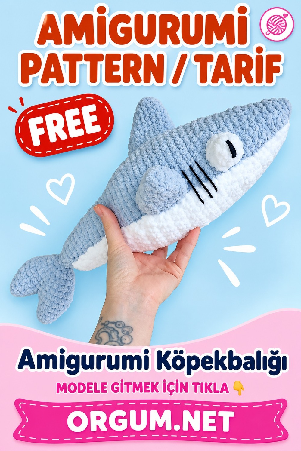 Amigurumi Köpekbalığı Tarifi 1 Amigurumi Köpekbalığı Tarifi